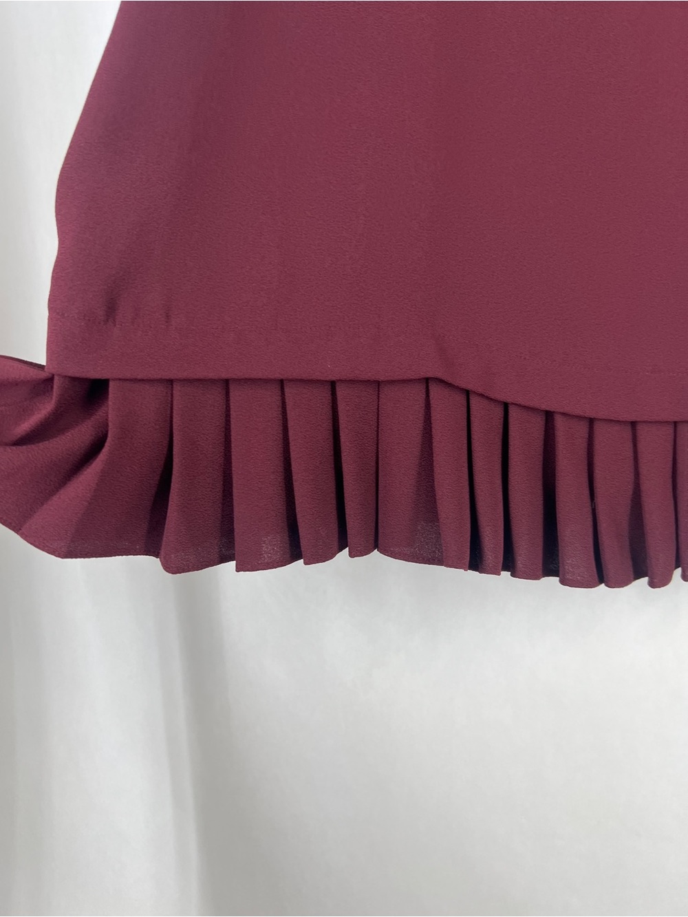 J. Jill Wine Burgundy Pleated-Hem Blouse - Picture 5 of 12